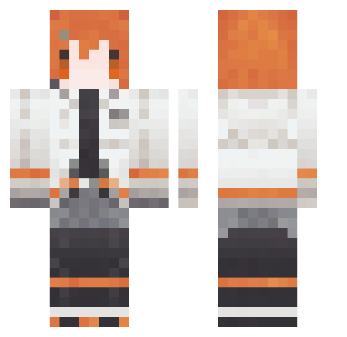 AozoraHimari Minecraft skin, front and back view