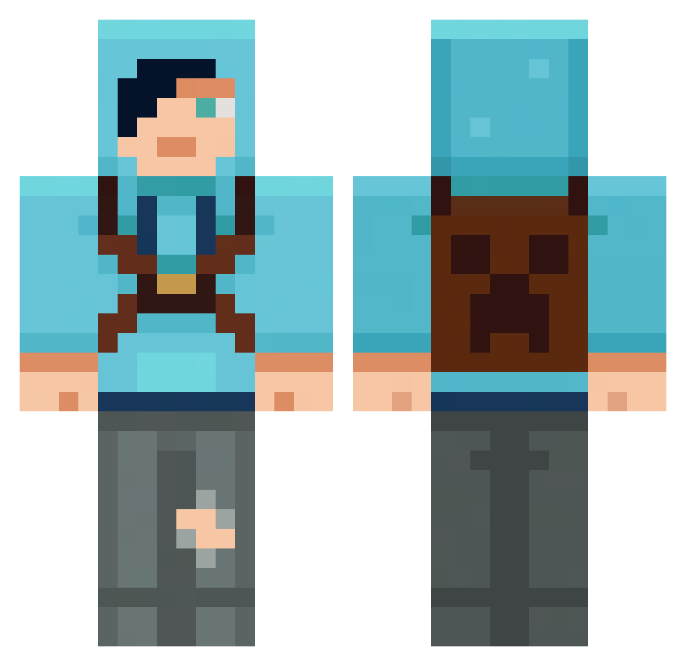 MArGOSnipeR Minecraft skin, front and back view