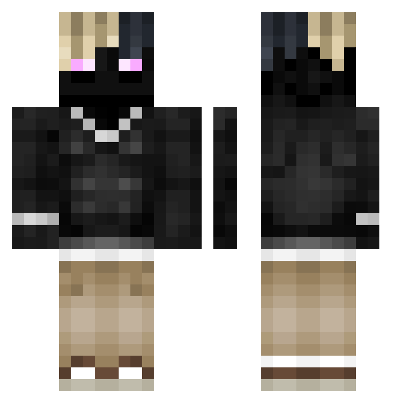Dragoncaen Minecraft skin, front and back view