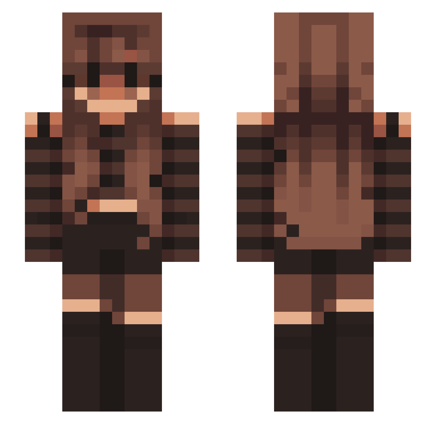 Foxtrot_ops Minecraft skin, front and back view