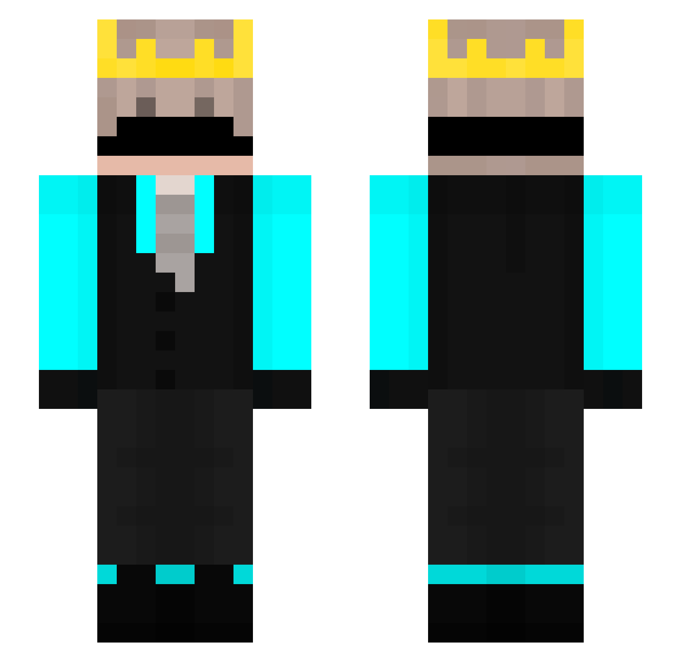 BlazingGamer651 Minecraft skin, front and back view