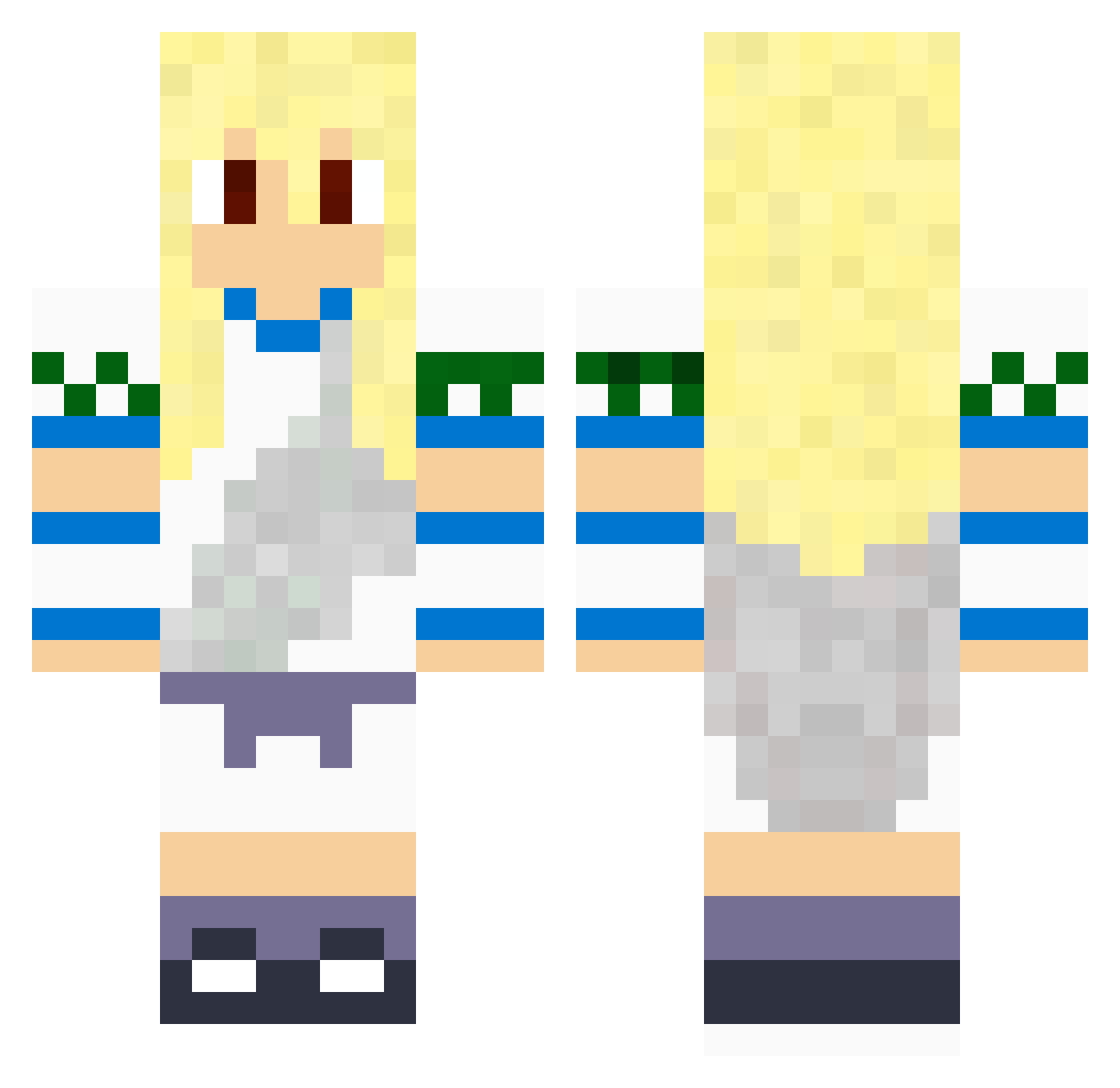 JeanCoquin Minecraft skin, front and back view