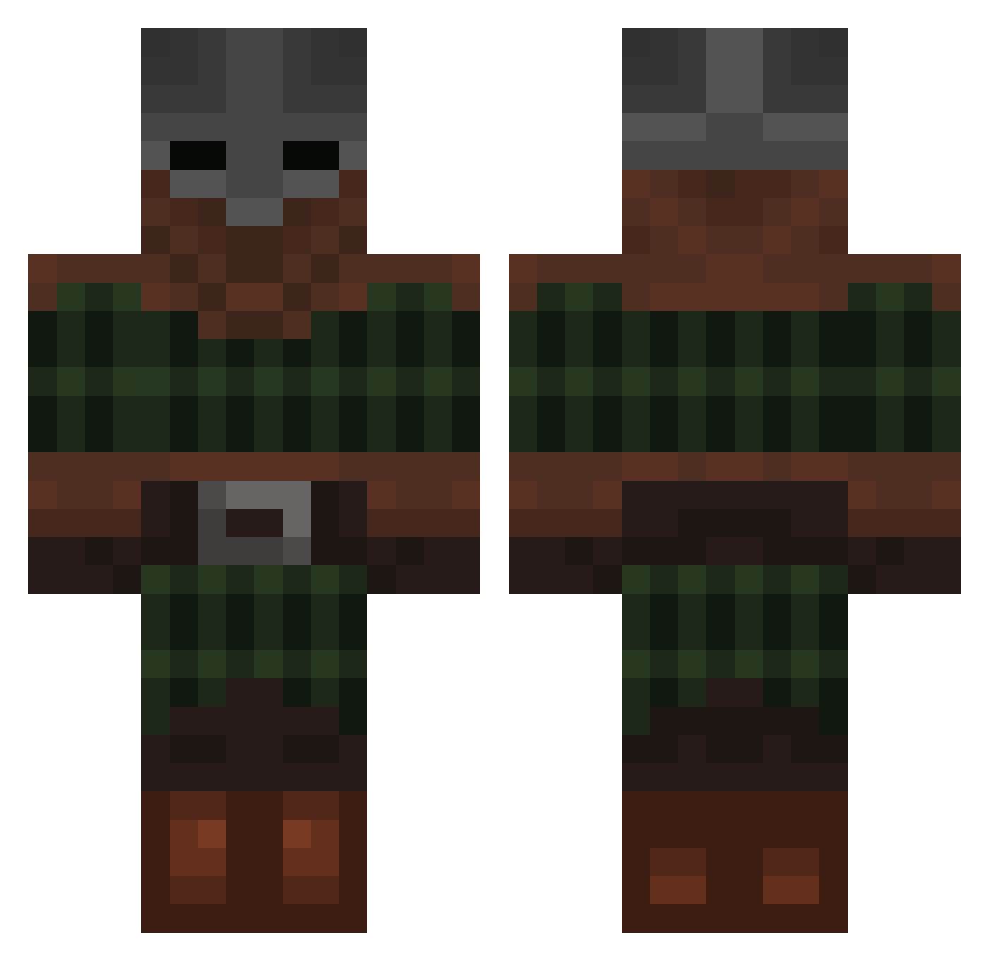 UltimateSlayer69 Minecraft skin, front and back view