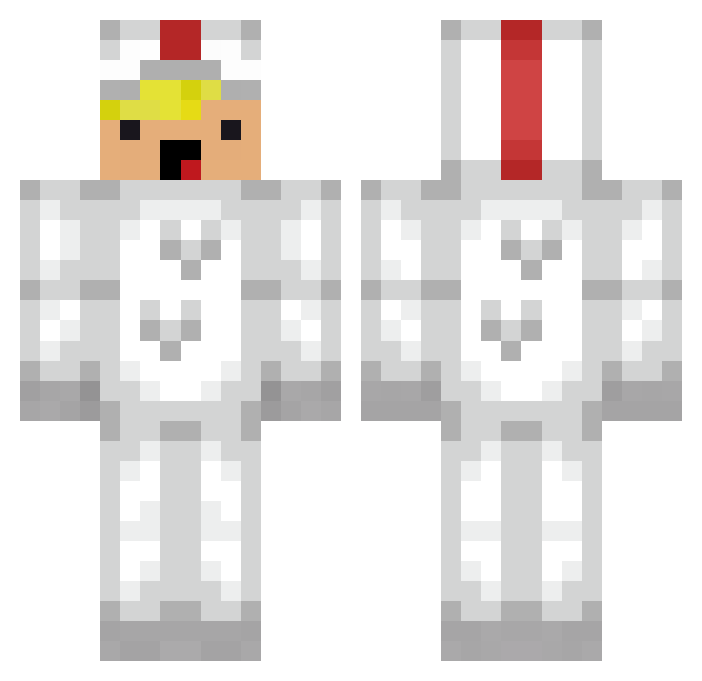 GalloMan Minecraft skin, front and back view