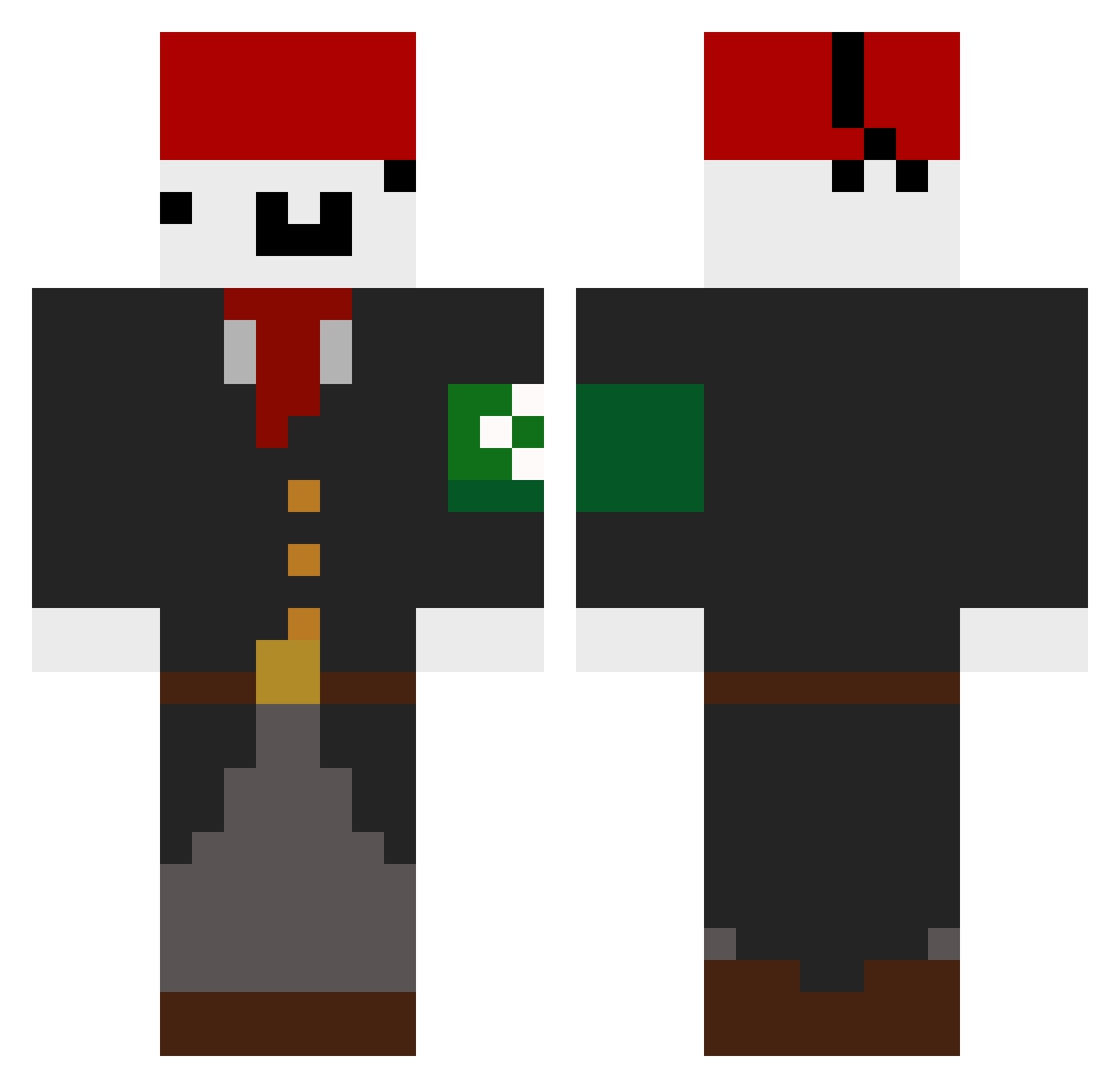 EmreVFGRer Minecraft skin, front and back view