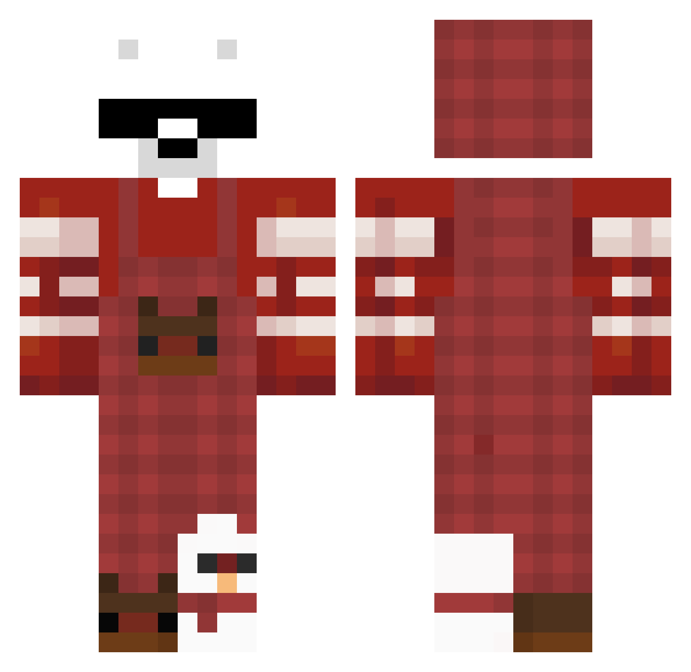 REKRUTACJADOBGM Minecraft skin, front and back view