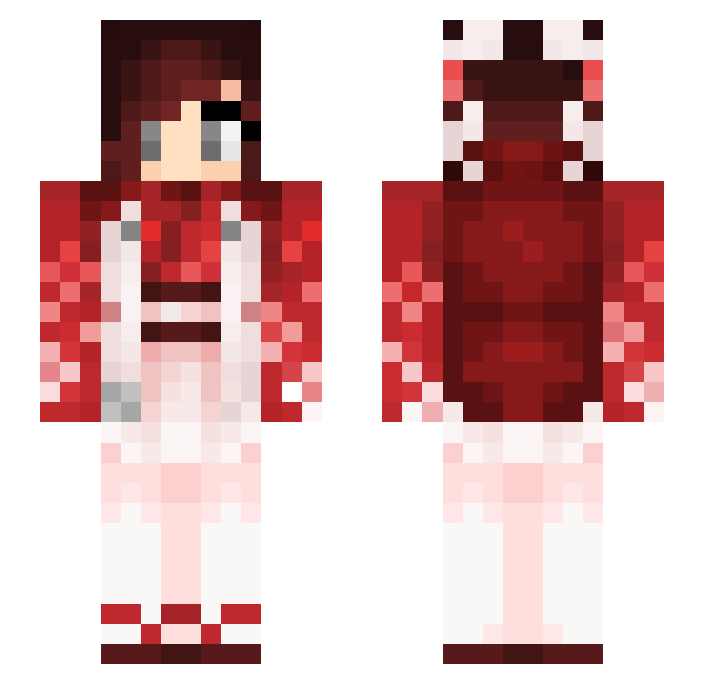 notmingy Minecraft skin, front and back view