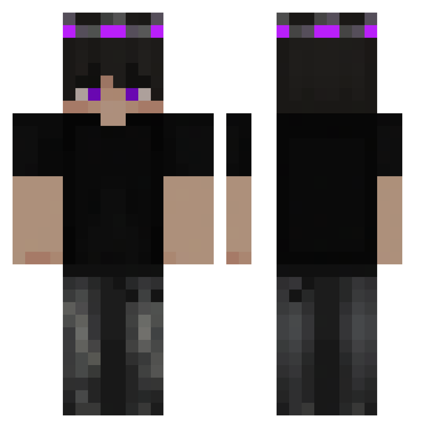 EloKarollo Minecraft skin, front and back view
