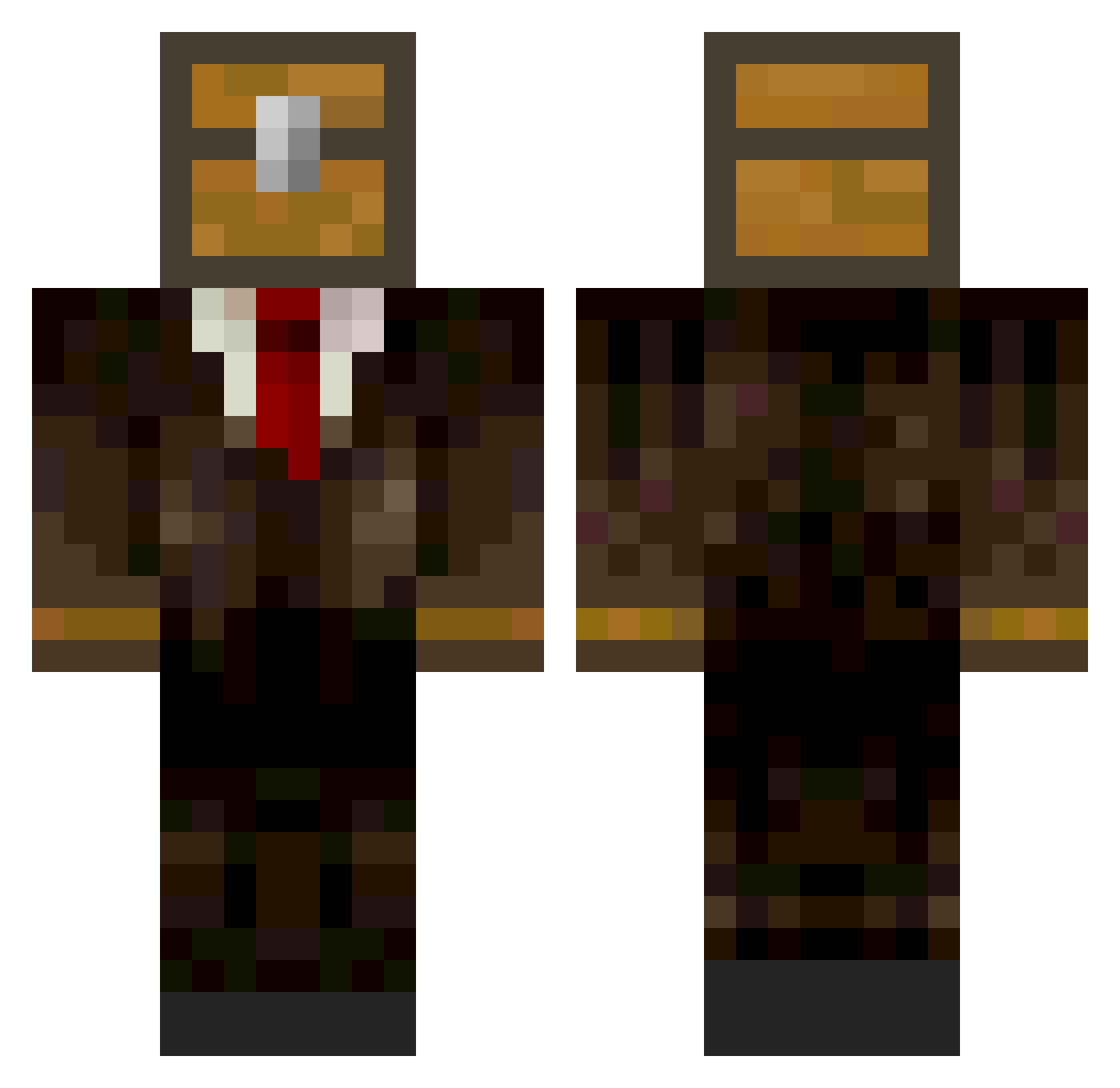 BobChen0521 Minecraft skin, front and back view