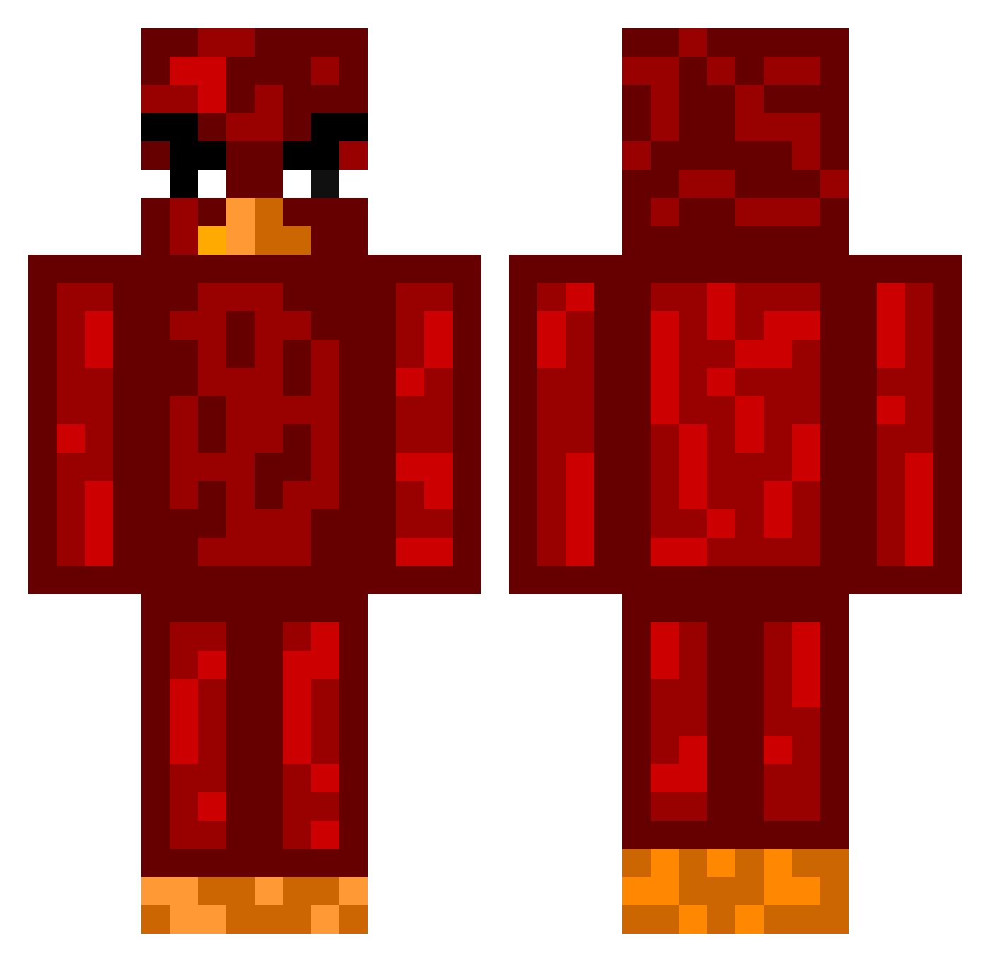 ItzZenMC Minecraft skin, front and back view
