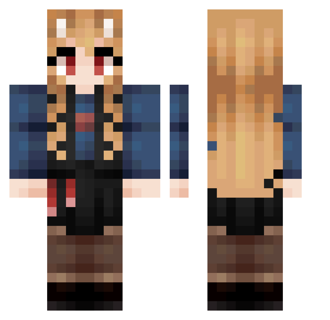 AlexVenator Minecraft skin, front and back view