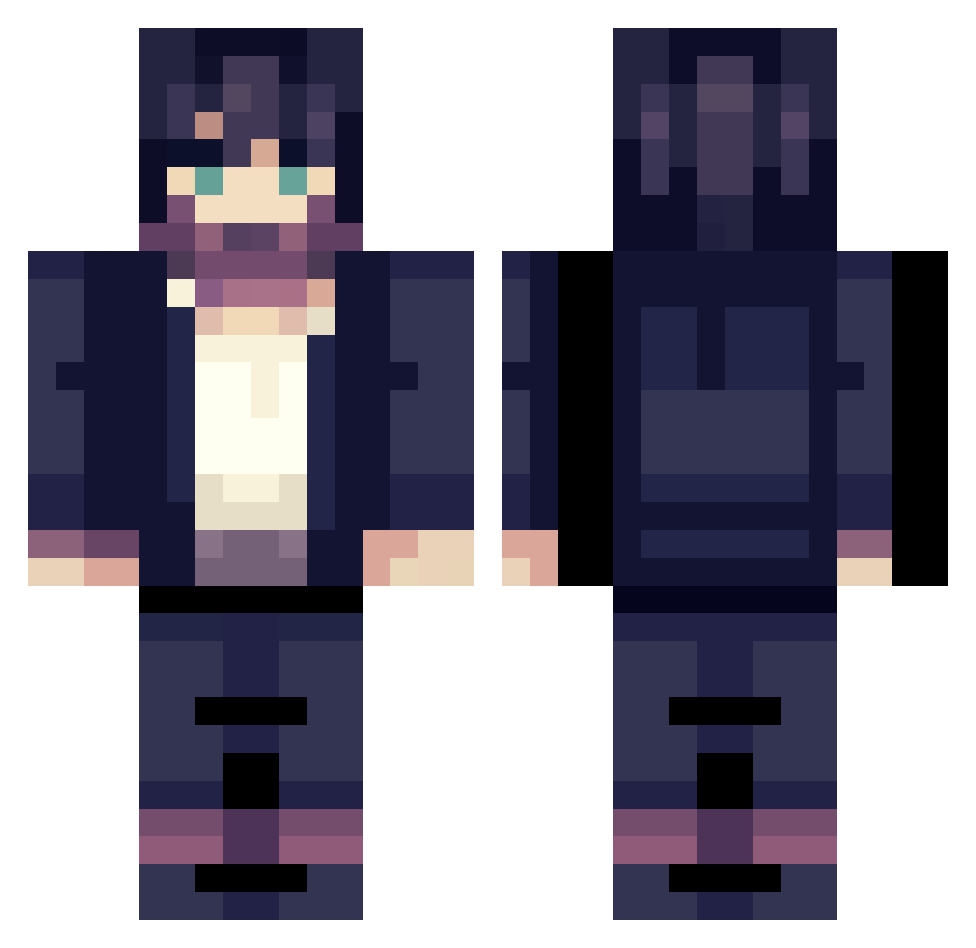 Hijazi999 Minecraft skin, front and back view