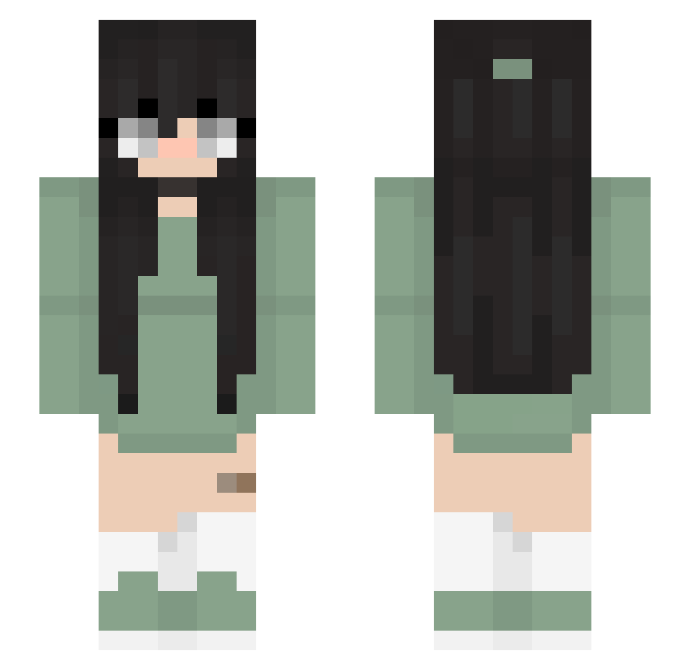 Its_Nate Minecraft skin, front and back view