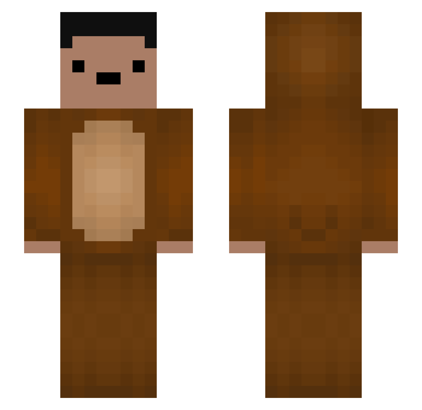 Earlobizliers Minecraft skin, front and back view