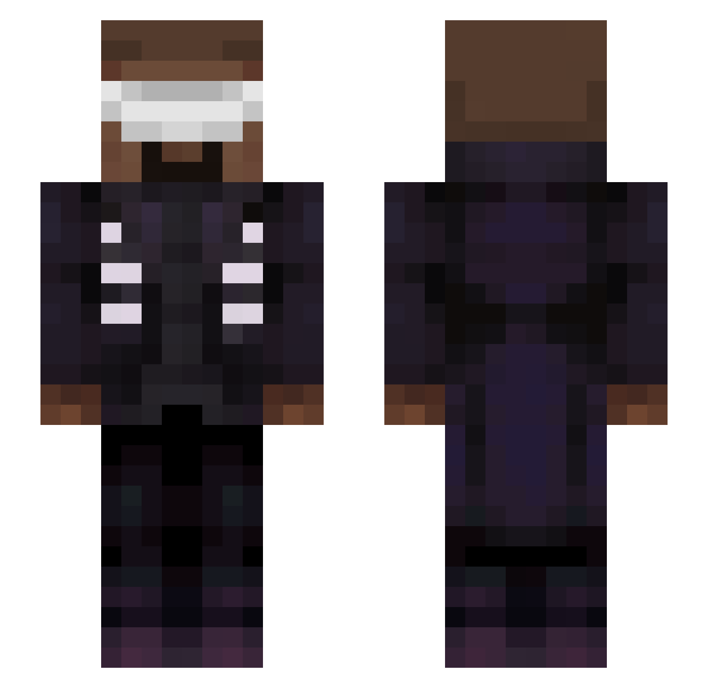 CleoPuch2003 Minecraft skin, front and back view