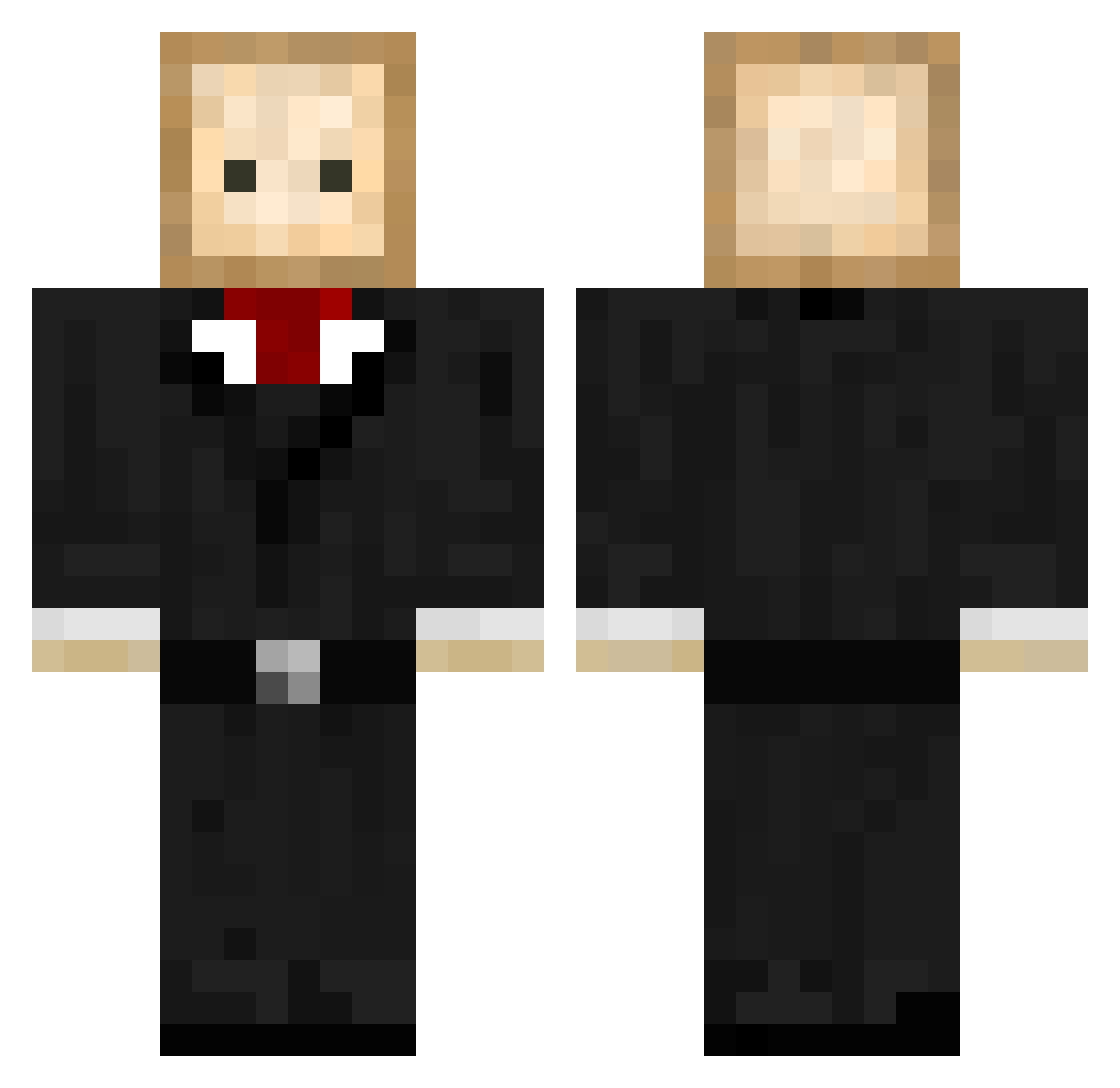 HolyEggTart Minecraft skin, front and back view