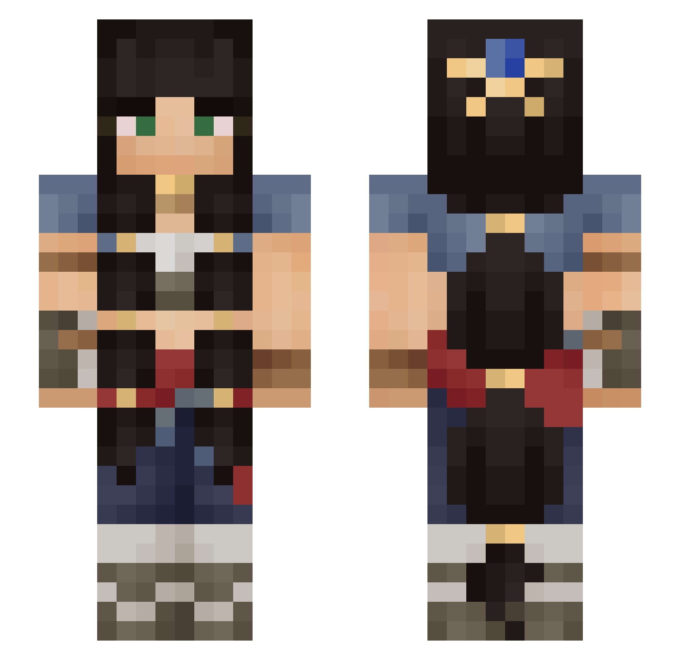iamthytealeaf Minecraft skin, front and back view