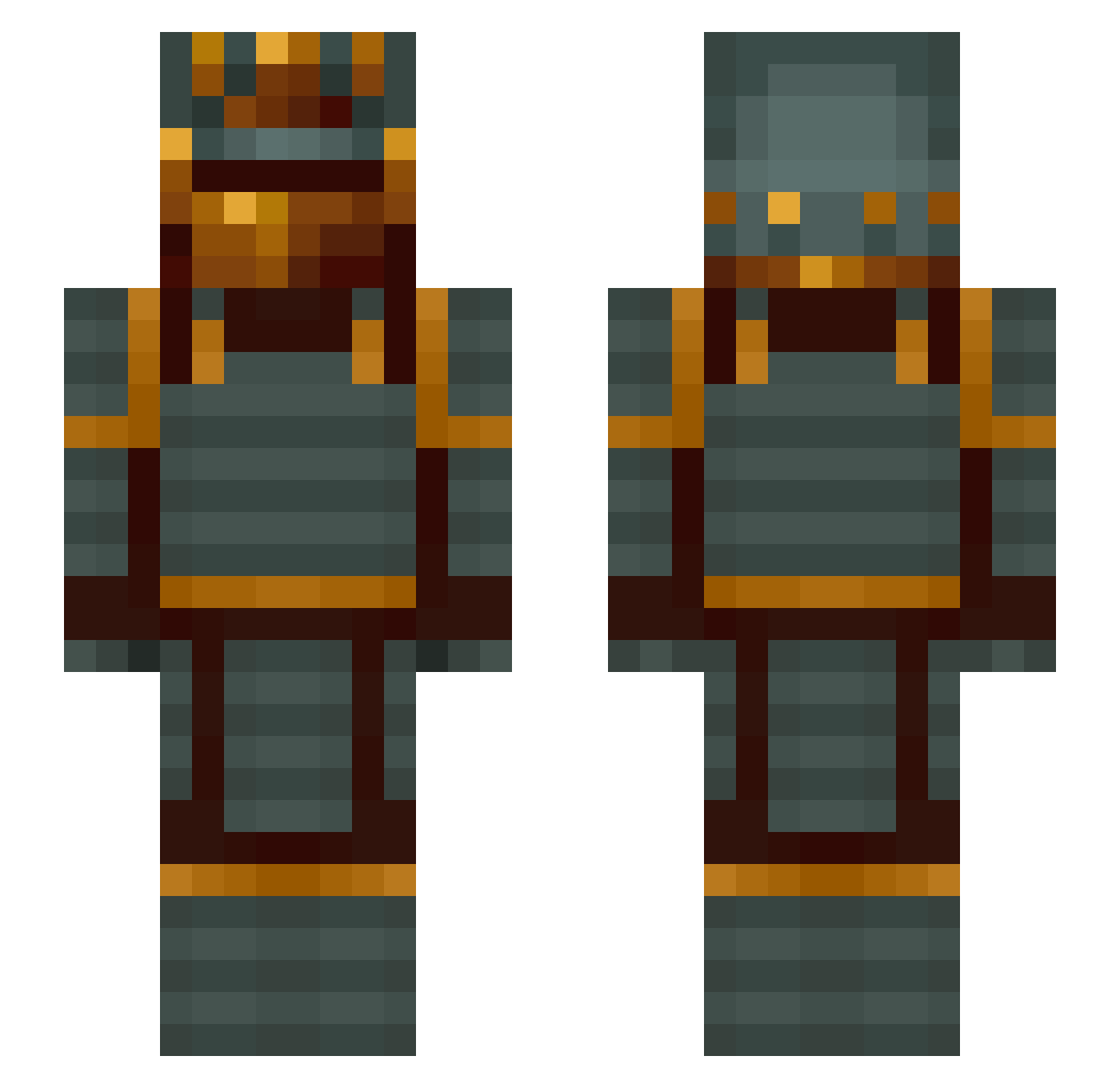 ShavedBear01 Minecraft skin, front and back view