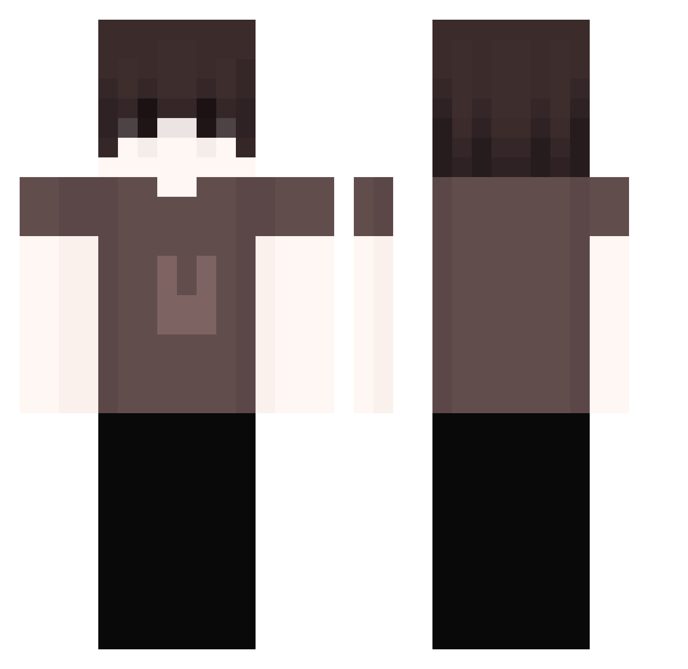 devi18 Minecraft skin, front and back view