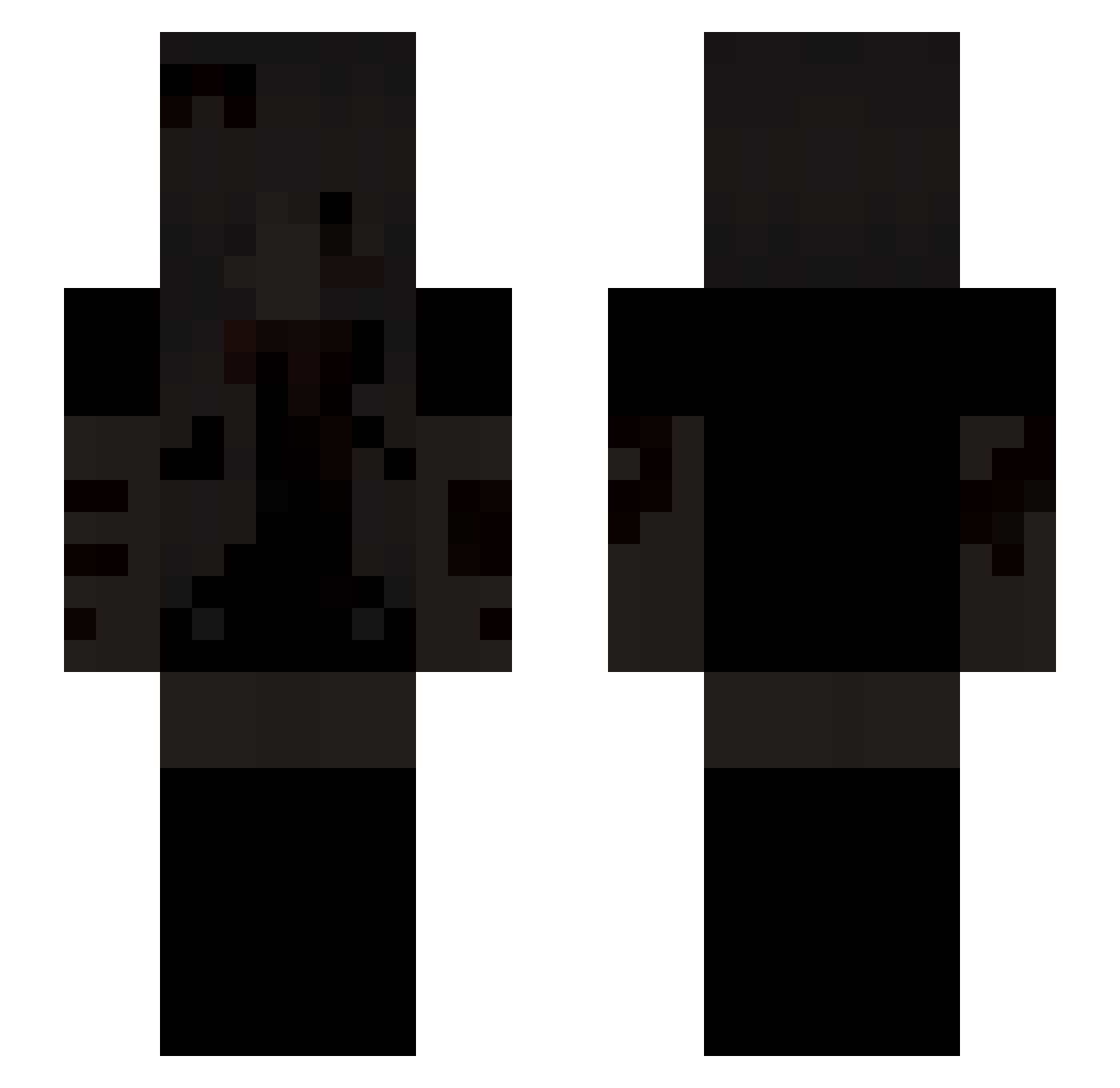 Klapse Minecraft skin, front and back view