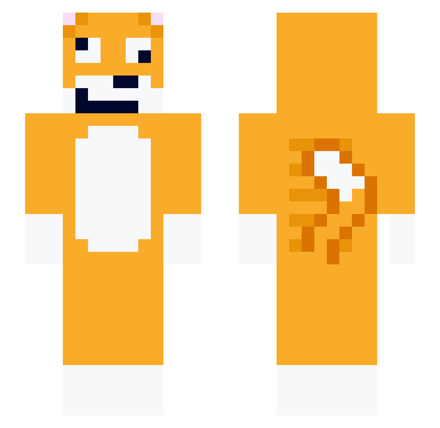 Schoko_Schlumpf Minecraft skin, front and back view