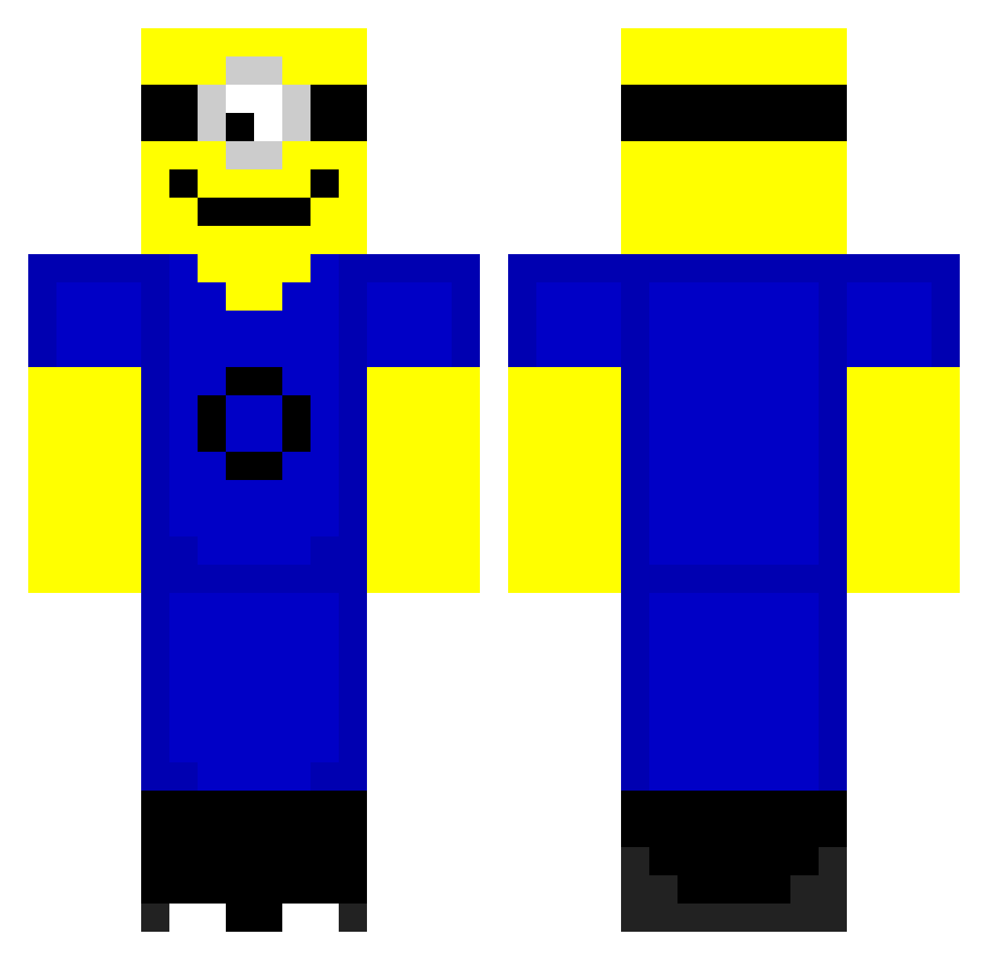 ITA_AOT Minecraft skin, front and back view