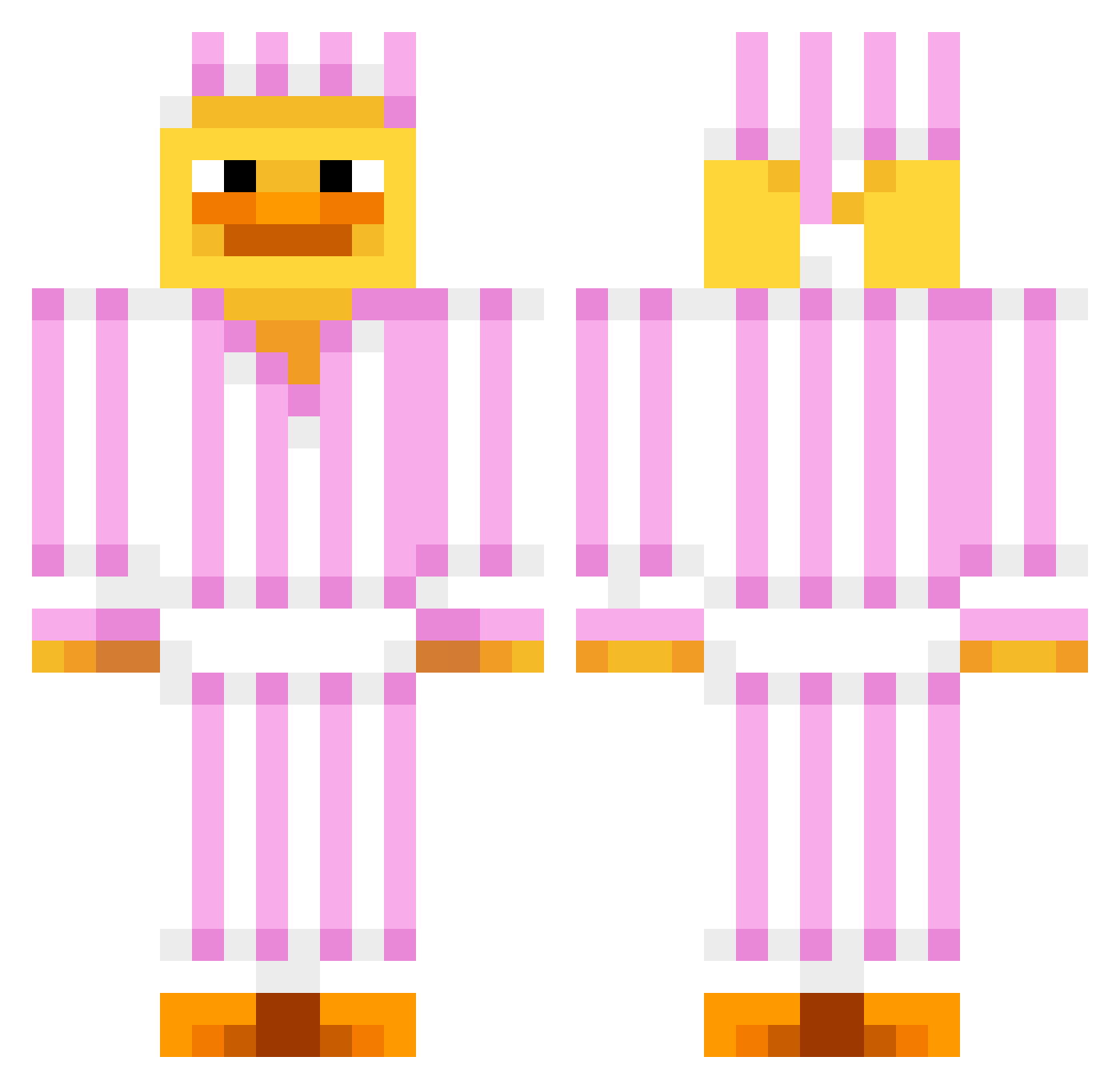Erkam55 Minecraft skin, front and back view