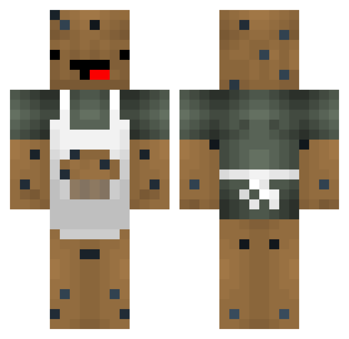 Ilymuffin Minecraft skin, front and back view