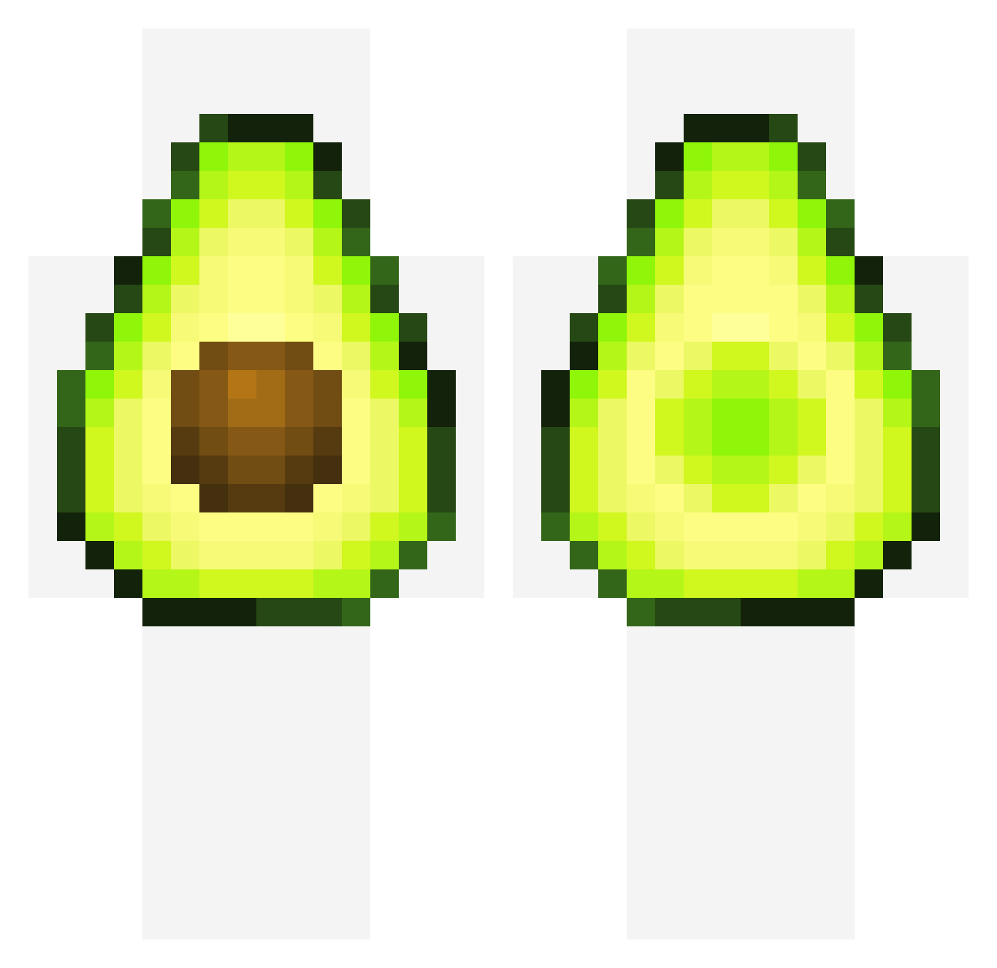 Zxepi Minecraft skin, front and back view