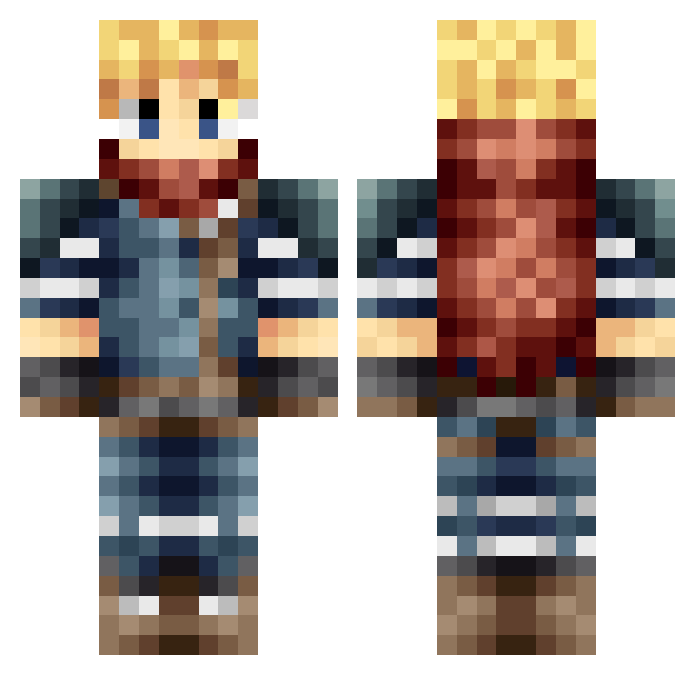 OoM_StatiKs Minecraft skin, front and back view