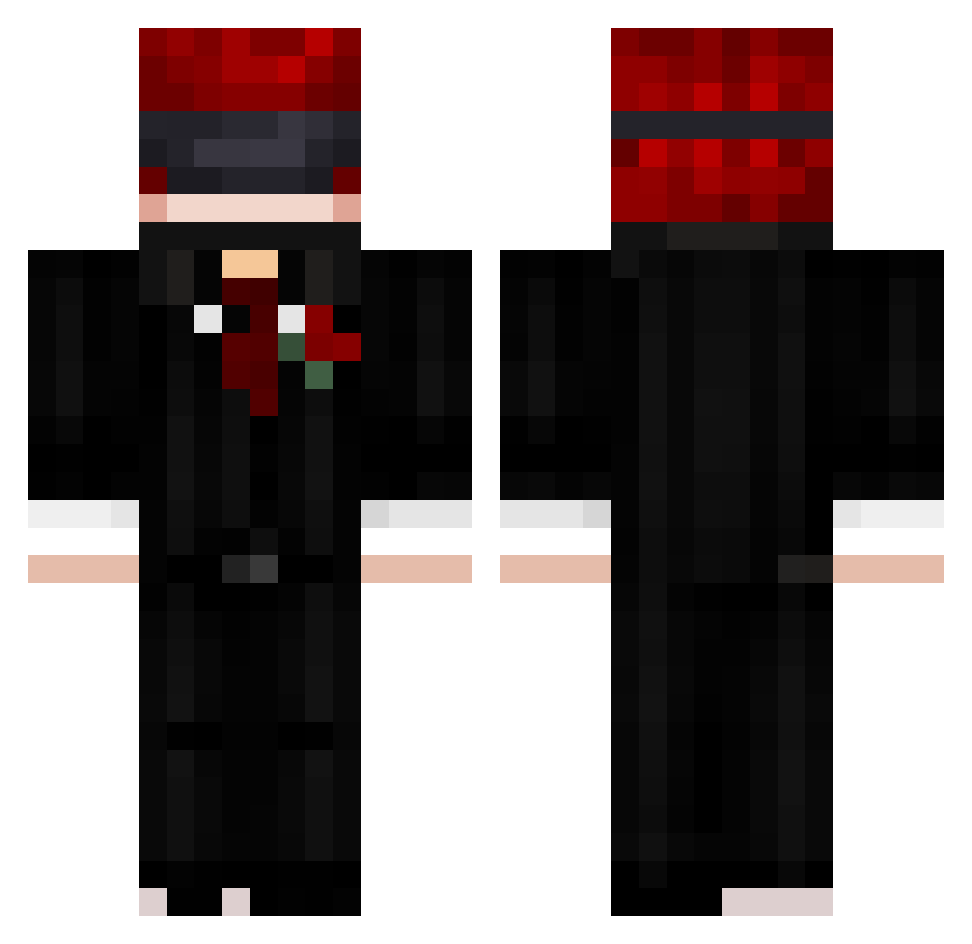 wasom Minecraft skin, front and back view