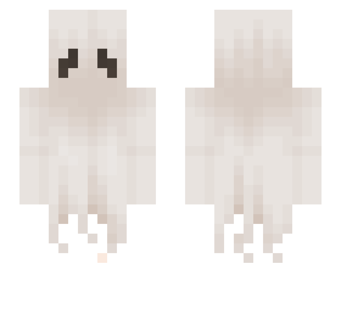 UnicornOneX Minecraft skin, front and back view