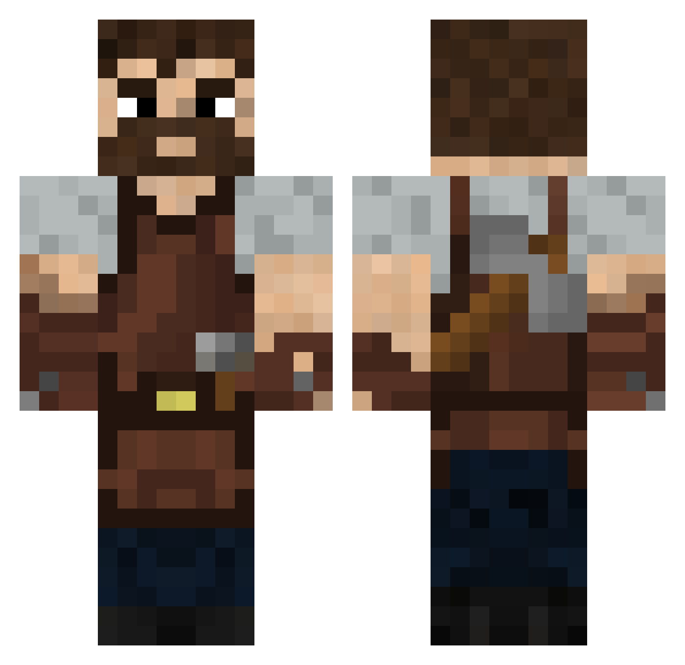 LachsFuge Minecraft skin, front and back view