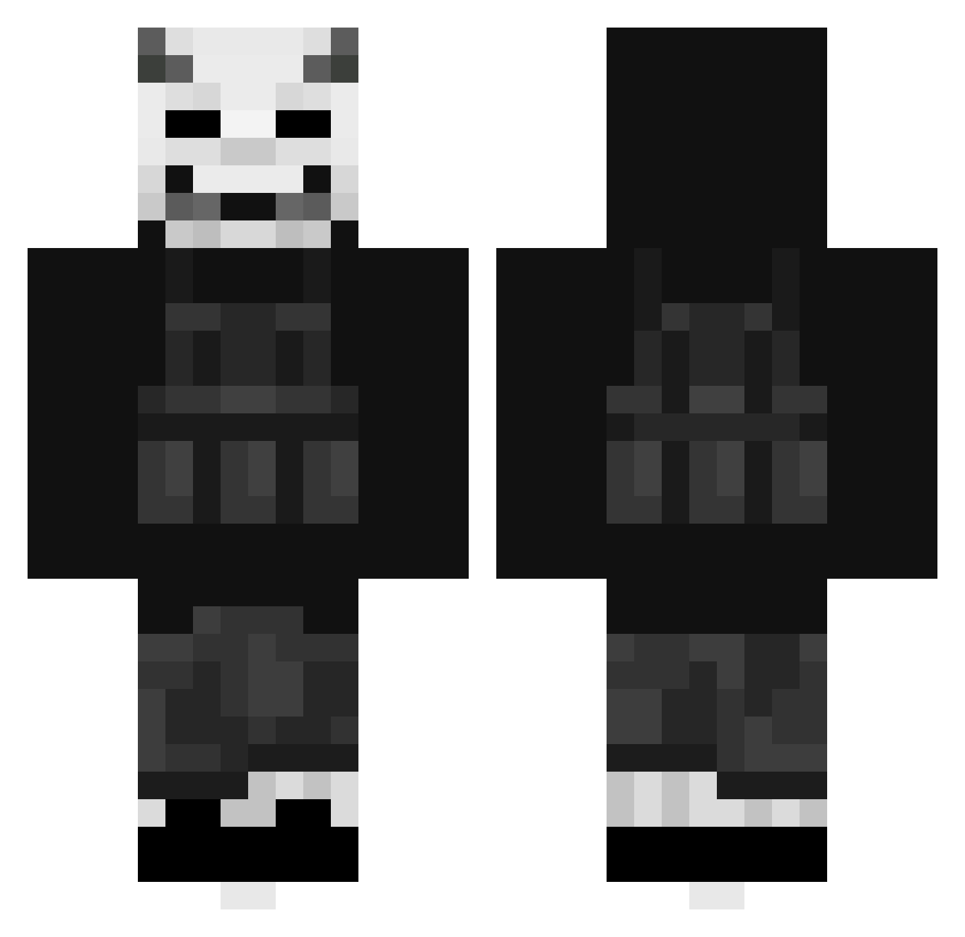 Asns Minecraft skin, front and back view