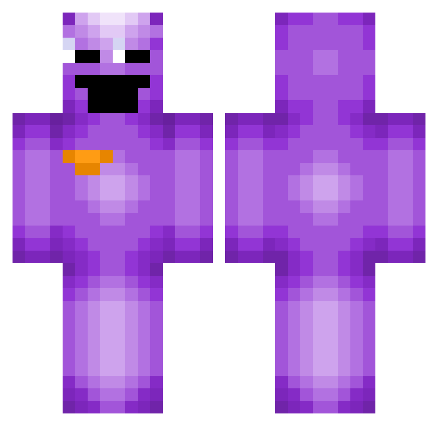 FLAPIG Minecraft skin, front and back view