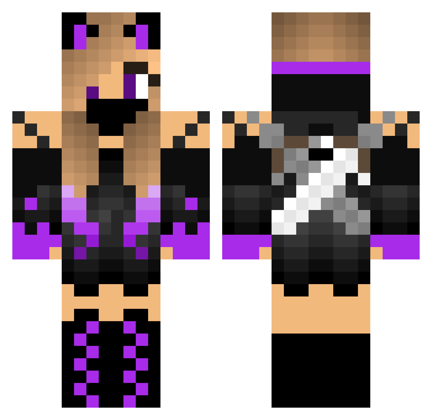 Mist_Dragon_ Minecraft skin, front and back view