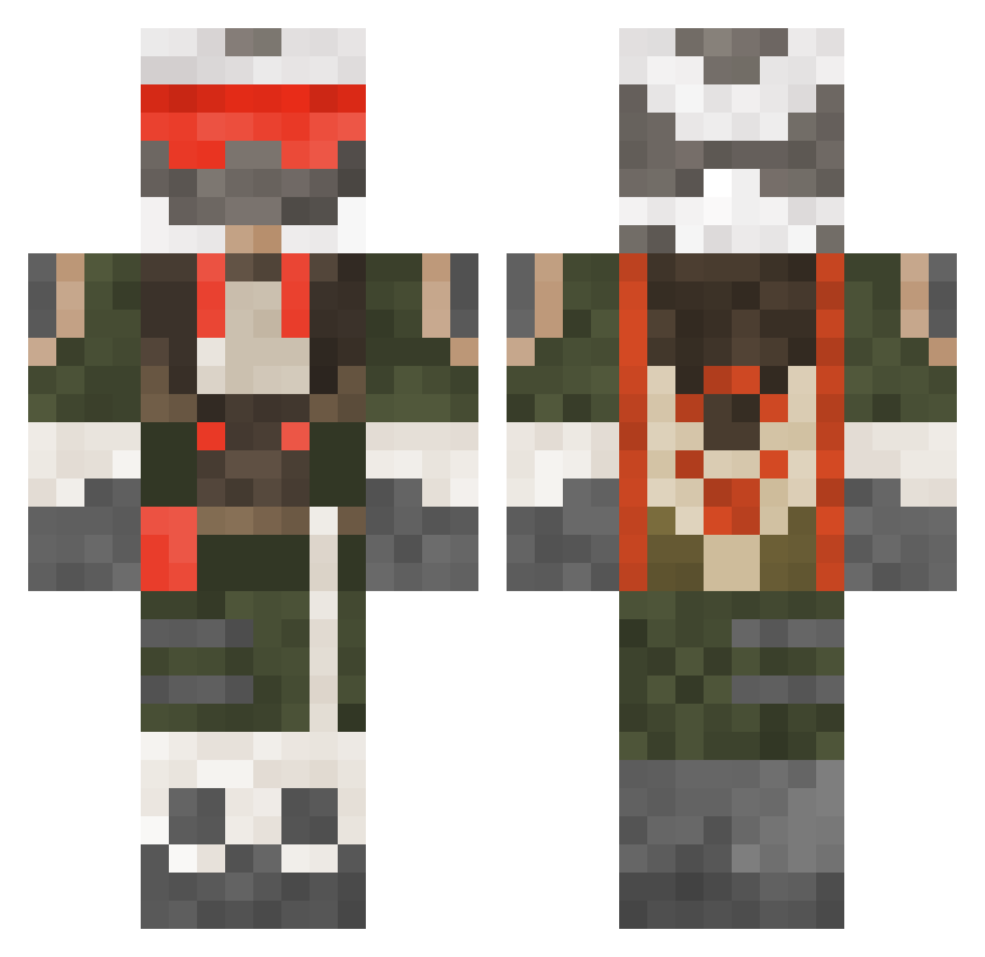 Warlord_Busu Minecraft skin, front and back view