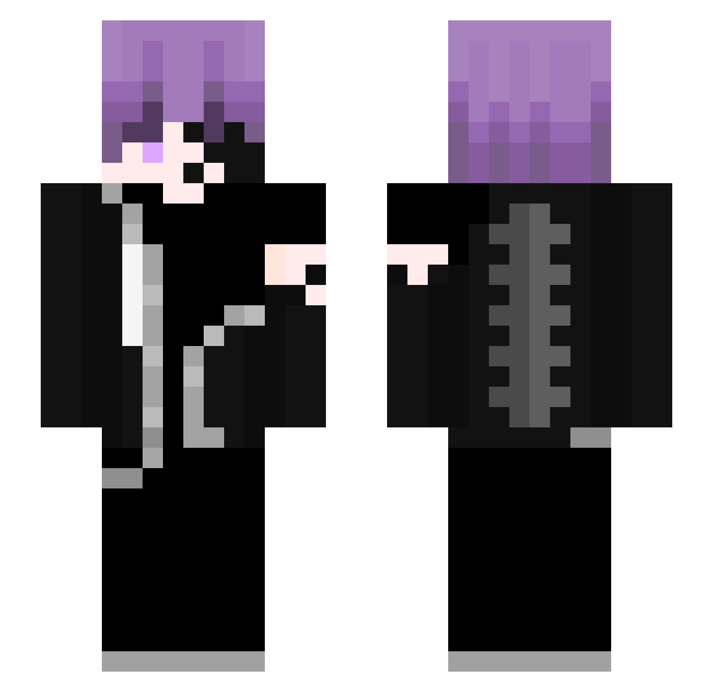FunMANGLE2 Minecraft skin, front and back view