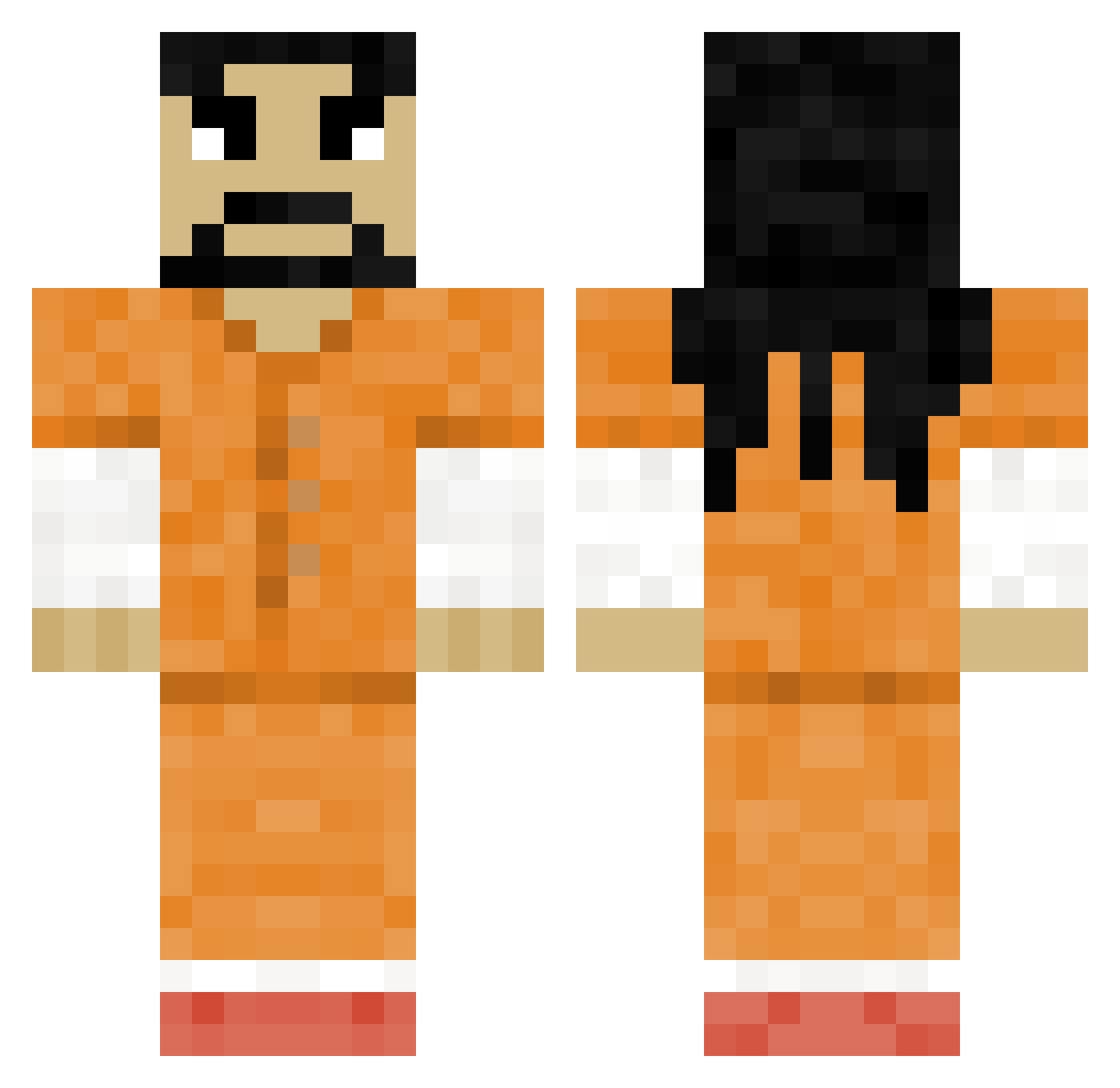iBulldoZAR Minecraft skin, front and back view