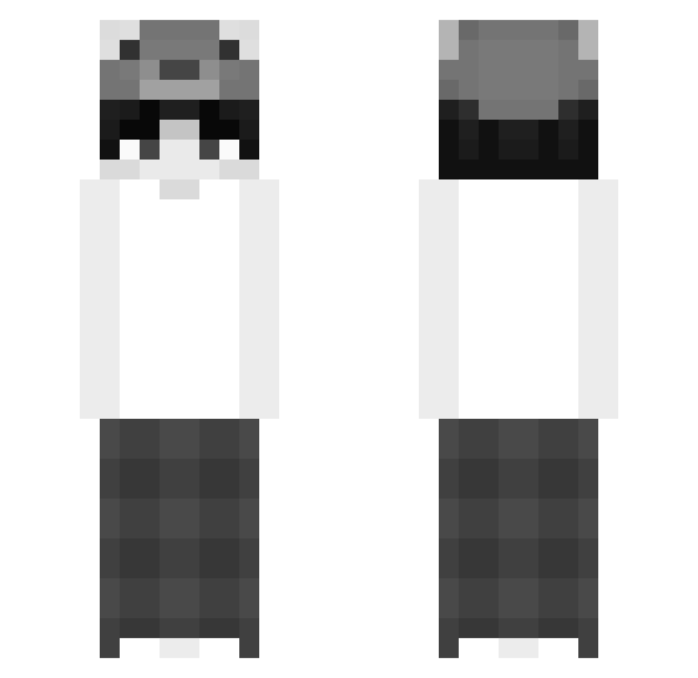 qdko Minecraft skin, front and back view