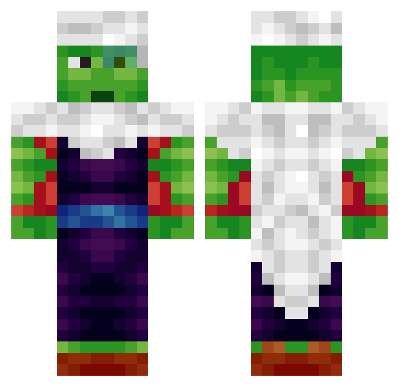 Elgdbnturro Minecraft skin, front and back view