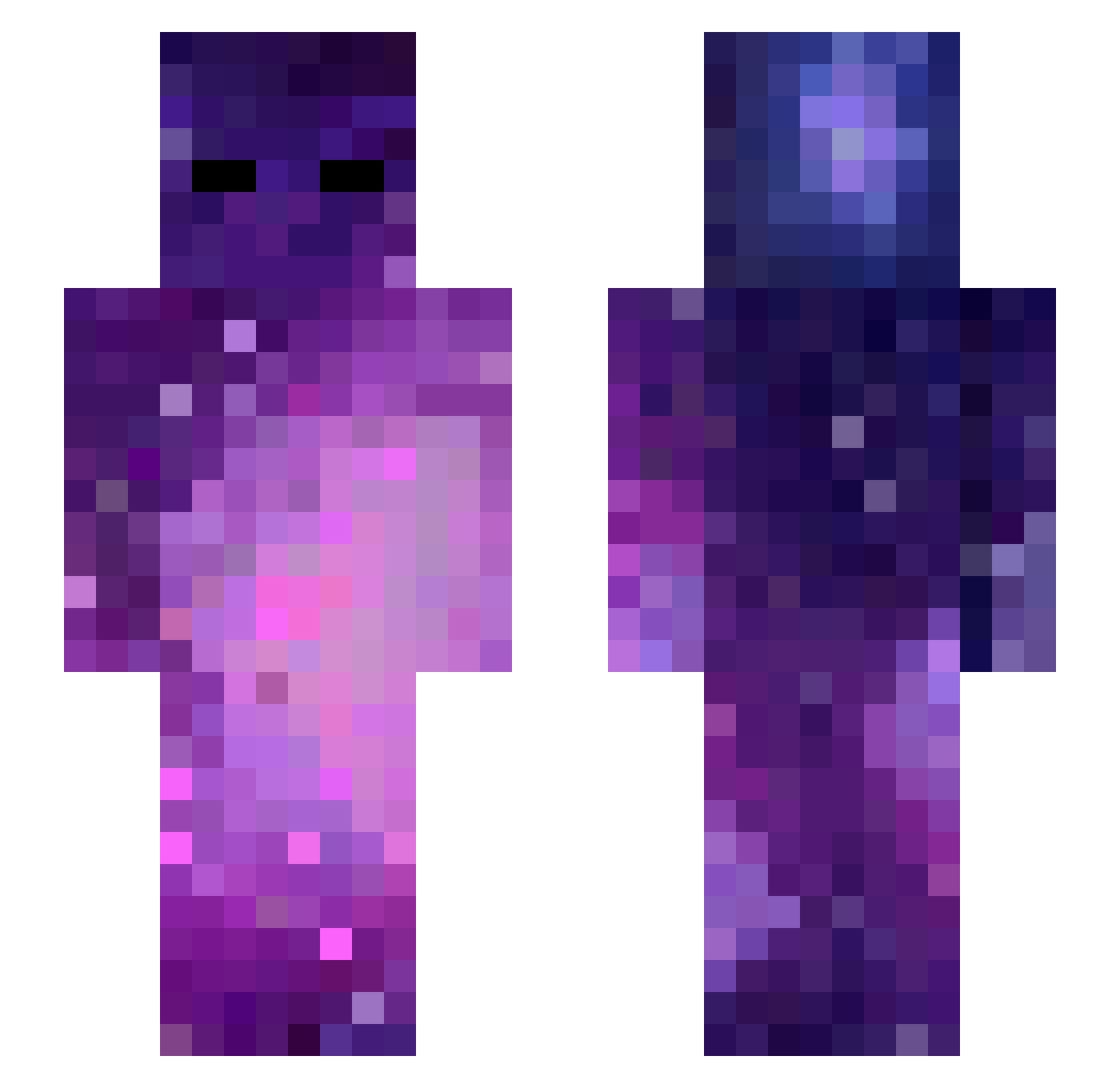 cosmic_gamerYT Minecraft skin, front and back view