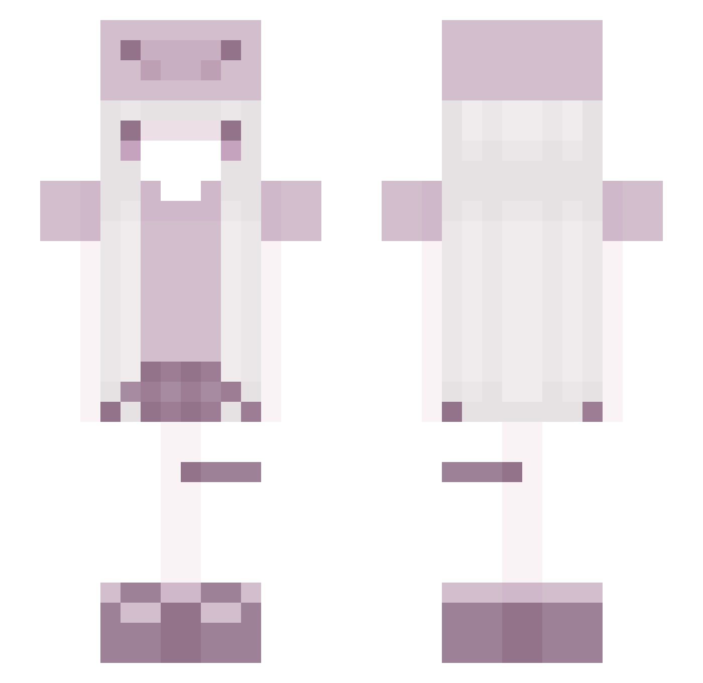 creepyz0 Minecraft skin, front and back view