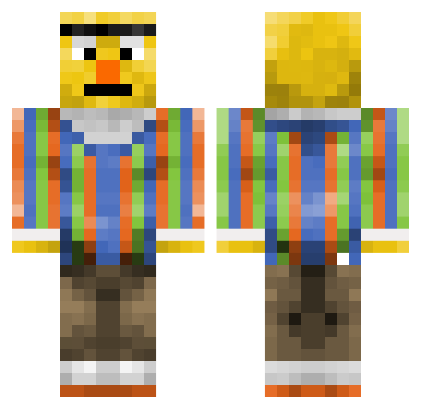 miller_2001 Minecraft skin, front and back view