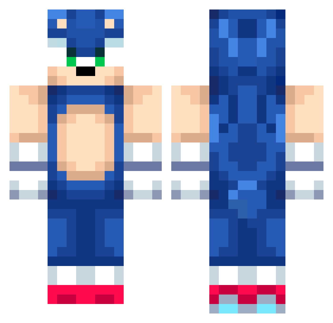 notmyrealname27 Minecraft skin, front and back view