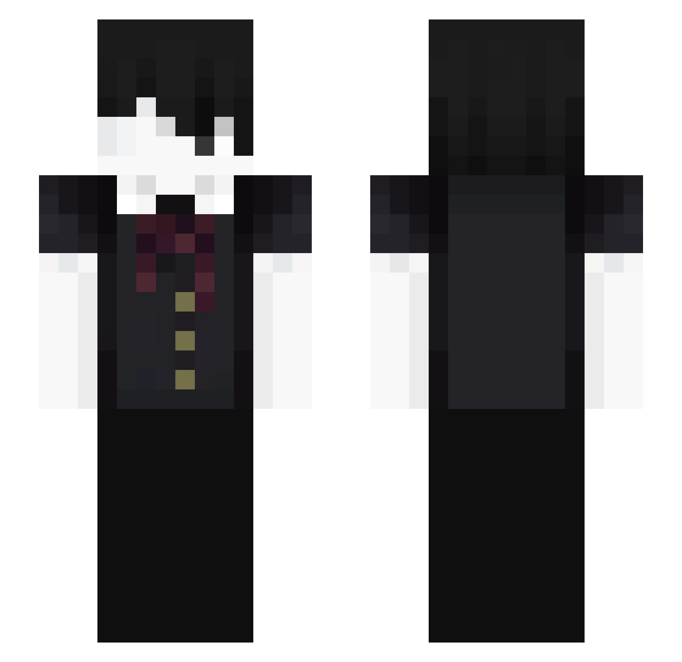 Azutoh Minecraft skin, front and back view