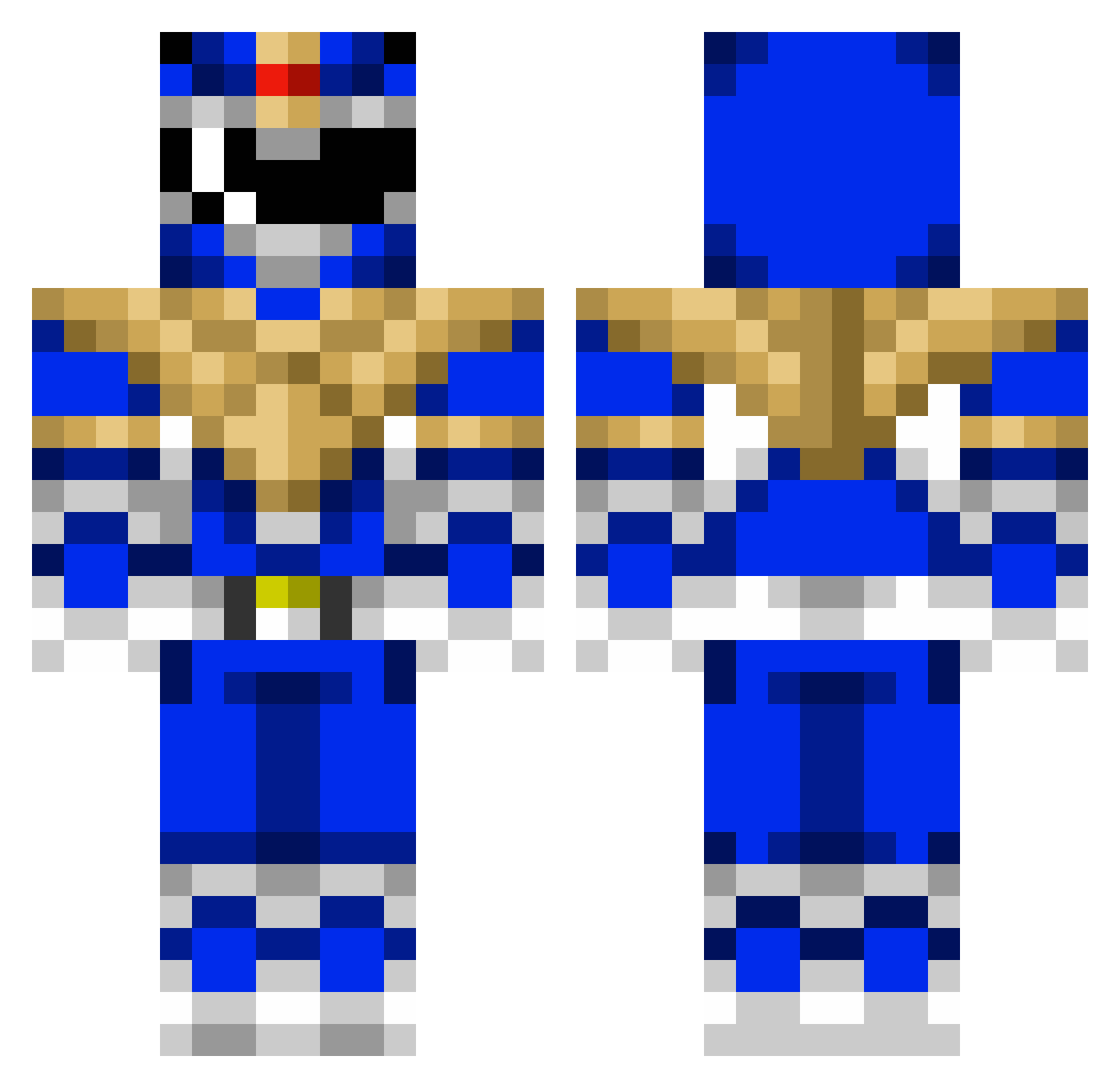 DRCommunist Minecraft skin, front and back view