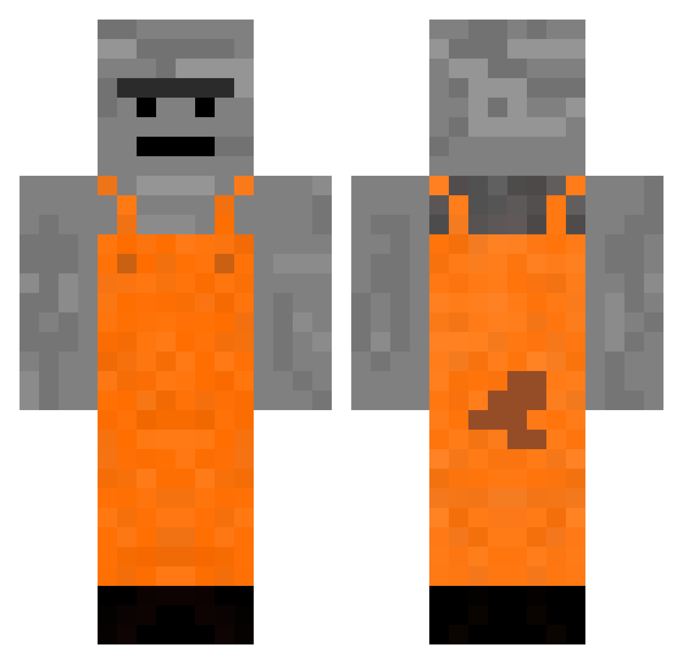 Lwon_1 Minecraft skin, front and back view