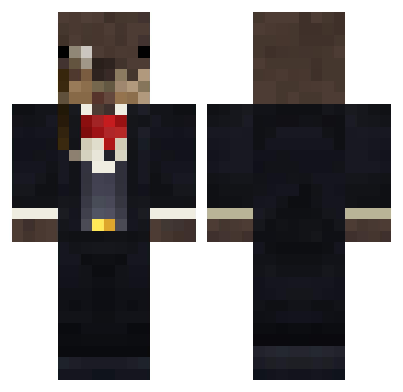 vanya_3D Minecraft skin, front and back view