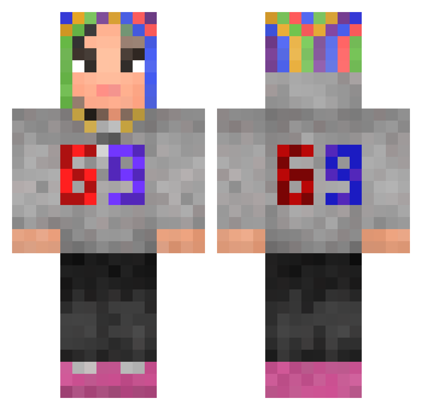 MIJNRUGDOETPIJN Minecraft skin, front and back view